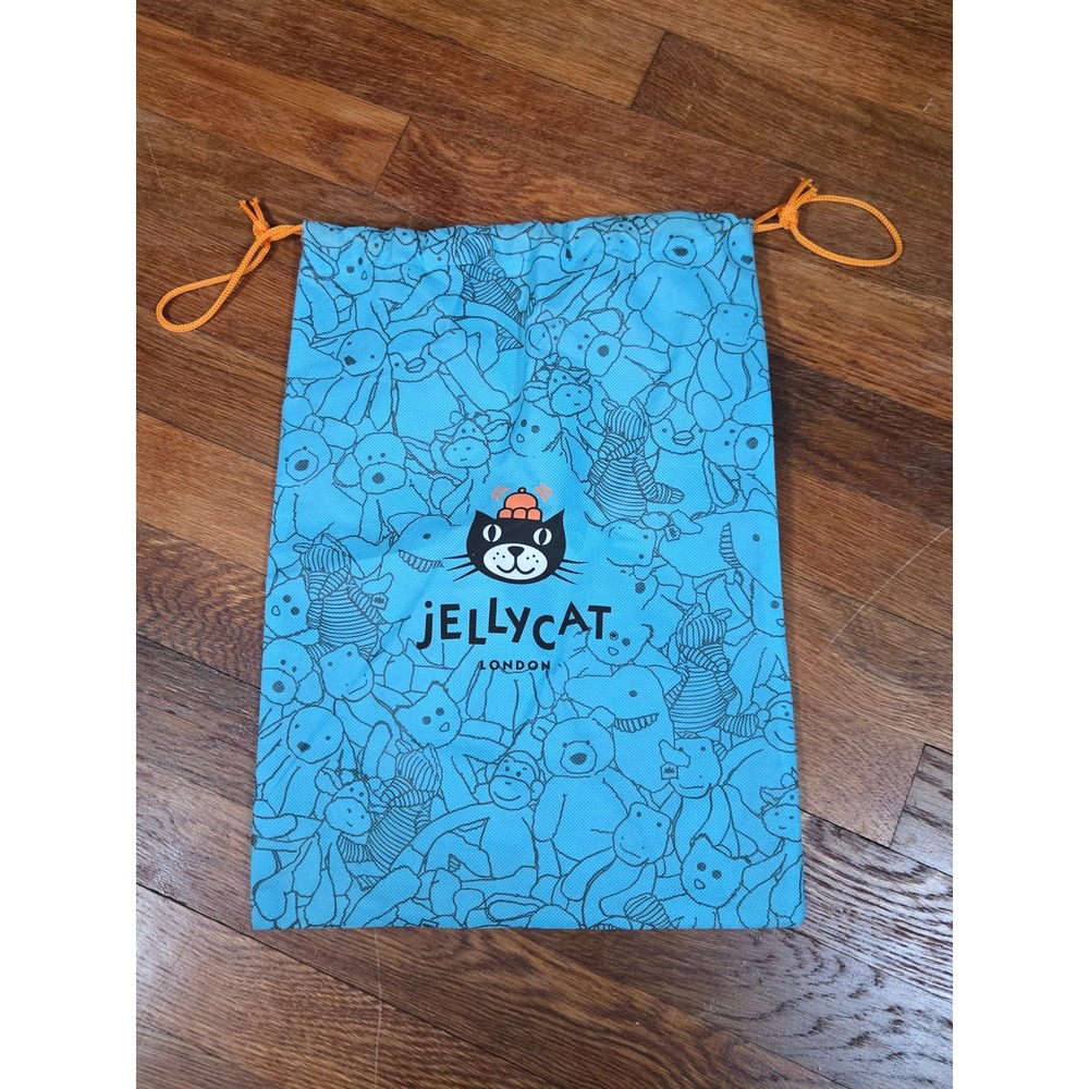 Jellycat London Blue Character Print Drawstring Storage Gift Bag Large